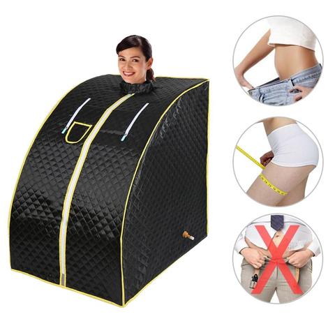 Portable Sauna Home Sauna Bath 1000W 2L Include Fold Chair STEAM BATH Sauna Box Ease Insomnia Stainless Steel Pipe Support ► Photo 1/6