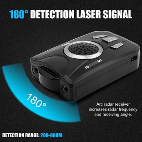 2022 Universal Car Radar Detector M8 Full Band Scanning Car Radar Voice Alert Warning Speed Control Detector ► Photo 1/6