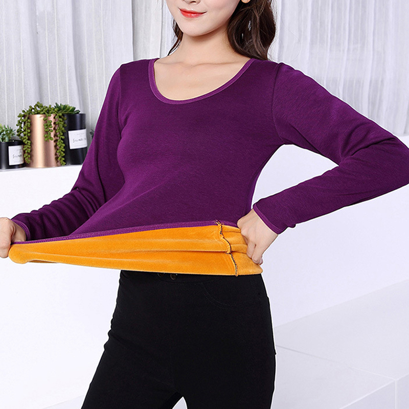 Plus Size Thermal Underwear Sets Women Seamless Pant and Top Suit Warm Velvet Thick 