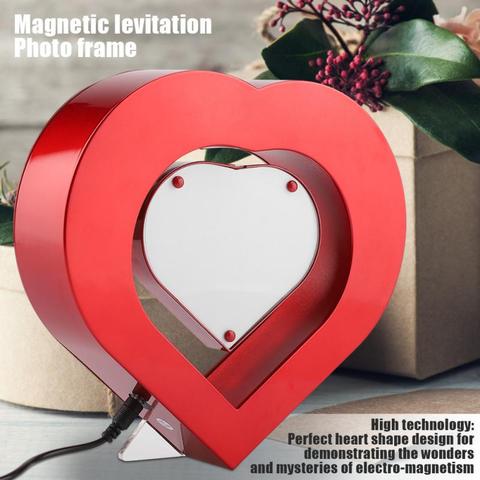 3D Floating Photo Frame Night Light LED Heart Shaped Magnetic Levitation Photo Night Lamp For Christmas Gift Holiday Light DIY ► Photo 1/6