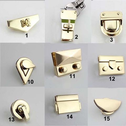 5sets /lot lock button accessories Tone Trunk Lock for bag Replacement Handbag Bag DIY Accessories Purse Snap Clasps Closure ► Photo 1/5