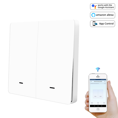 Zemismart Tuya Zigbee Light Switch 2 Gangs 3 Gangs 1 gang Wall Switches Push Interruptor 110v 220v ► Photo 1/6