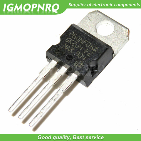 10PCS free shipping P60NF06 STP60NF06 MOSFET N field effect tube 60V 60A  TO-220 100% new original ► Photo 1/1
