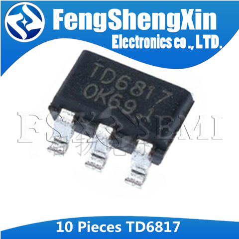 10pcs TD6817 TD6817D 1.5MHz 2A Synchronous Step-Down Regulator Dropout SOT-23-5 ► Photo 1/1