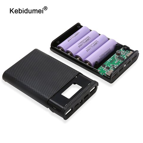 4x18650 Battery Charge Storage Box 5V 2A Dual USB Type C DIY Power Bank Case For Android Micro USB Interface For Smart Phones ► Photo 1/6