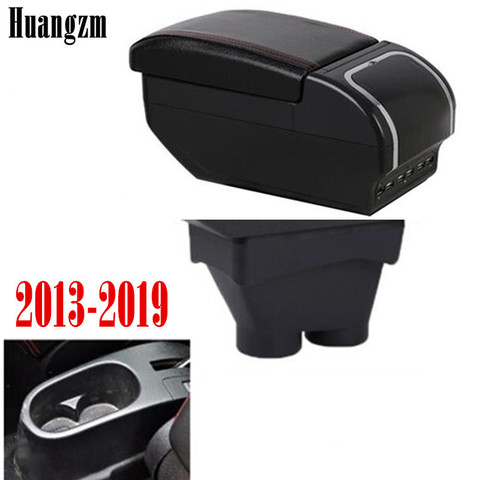 Armrest For Peugeot 208 2013-2022 Dual layer heighten 9 USB Charging Centre Console Storage Box  2014 2015 2016 2017 2022 ► Photo 1/6