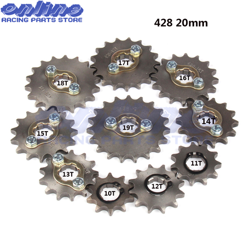 428 10T~19T 20mm Front Engine Sprocket for Stomp YCF Upower Dirt Pit Bike ATV Quad Go Kart Moped Buggy Scooter Motorcycle ► Photo 1/5