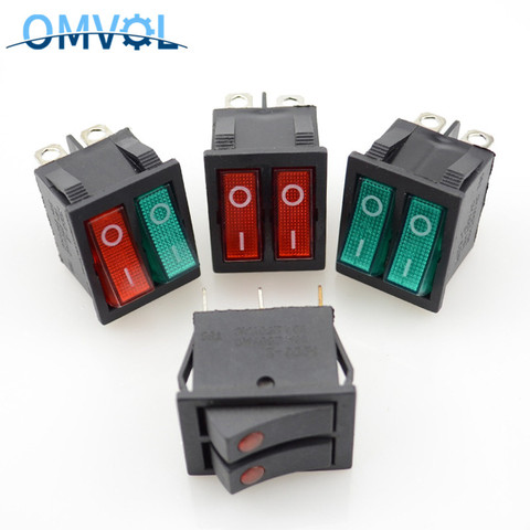 KCD4 Rocker Switch ON-OFF Two-way 2 Position 6 Pins Electrical equipment With Light Power Switch ► Photo 1/6