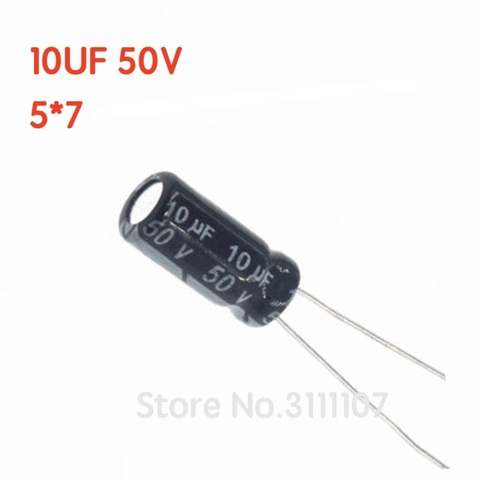 50PCS/LOT 10UF 106 50V  5*7  Aluminum electrolytic capacitor 5*7 Electrolytic Capacitor 106 50v 10uf ► Photo 1/1