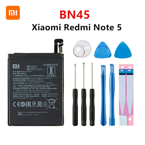 Xiao mi 100% Orginal BN45 4000mAh Battery For Xiaomi Redmi Note 5 Note5 BN45  Phone Replacement Batteries +Tools ► Photo 1/5