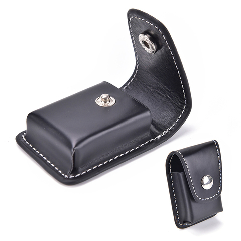 1Pc Small Box Case For Super Match High Leather Cover Men Windproof Zippo Cigarette Lighter Gift Box Holder Bag ► Photo 1/1