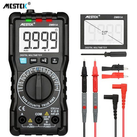 MESTEK NCV Digital Multimeter 6000 counts Auto Ranging AC/DC Voltage Meter Back light Large Screen multimeter Multitester ► Photo 1/6