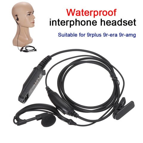 Waterproof PTT MIC Headset Covert Acoustic Tube In-ear Earpiece For Baofeng UV-9R Plus BF-A58 Walkie Talkie ► Photo 1/6