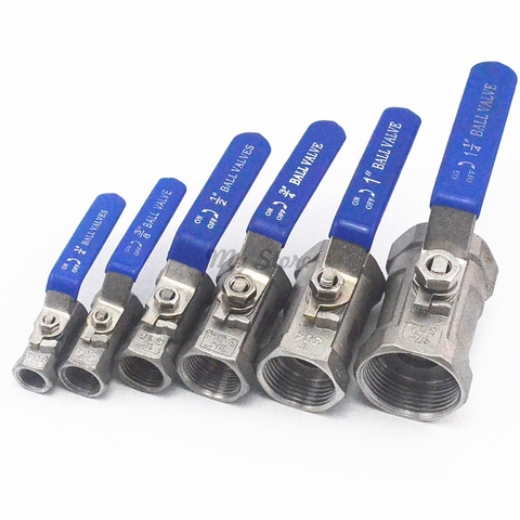 Stainless Steel SS304 Pipe Ball Valve Female Threaded 1/4