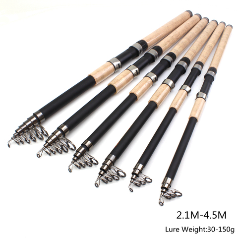 NEW Fishing Rods 2.1m 2.4m 3.0m 3.6m 4.5m Telescopic Fishing Rod Carbon Fiber Hand Pole for Carp Fishing Spinning Fish Rod ► Photo 1/6