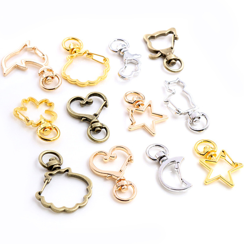 10pcs/lot Snap Hook Trigger Clips Buckles For Keychain Lobster Lobster Clasp Hooks for Necklace Key Ring ClaspDIY Making ► Photo 1/6
