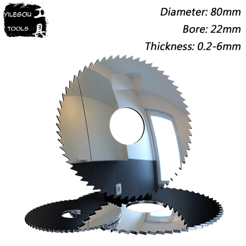 80mm Alloy Tungsten Steel Milling Cutter, 80mm x 22mm Carbide Circular Saw Blades Cutting Aluminum, Copper Metal, PVC. (0.2-6mm) ► Photo 1/6