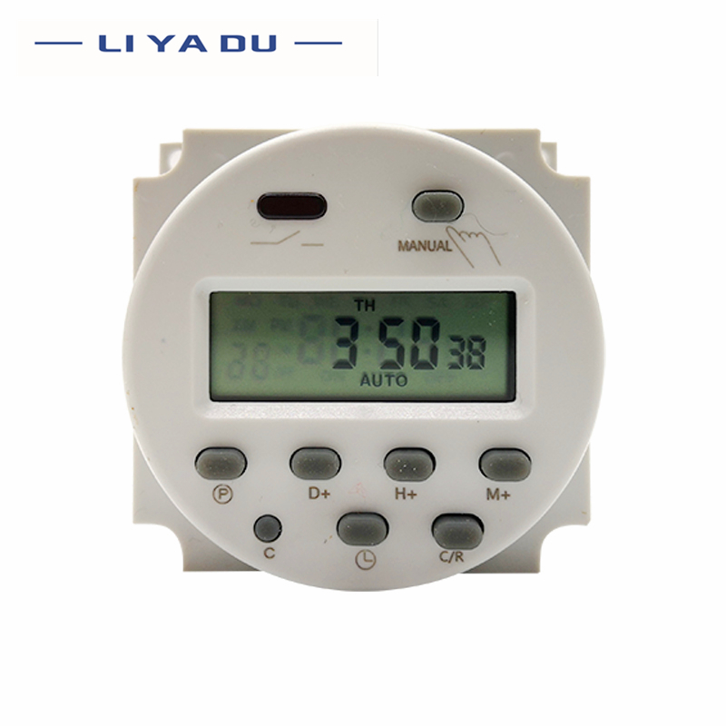 DC 12V 24V AC 110V 220V Digital LCD Programmable Cycle Clock Timer Relay Switch 