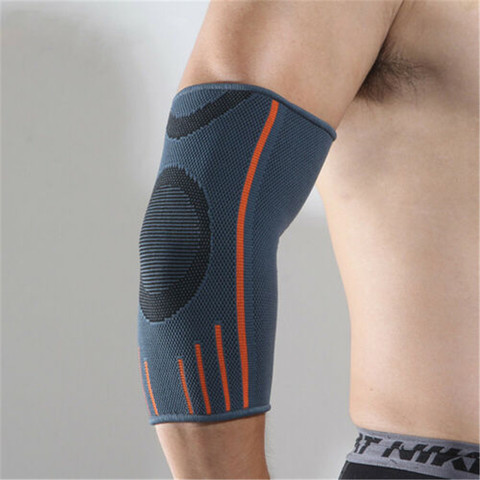 Elbow Protective Support Elastic Gym Sport Elbow Pads Men Absorb Sweat Sports Basketball Arm Sleeve Elbow Brace ► Photo 1/6