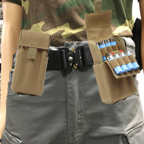 Tactical Holsters Universal Molle 25 Round 12GA 12 Gauge Ammo Shells Reload Magazine Pouches Military Molle Waist Belt Bag ► Photo 1/6