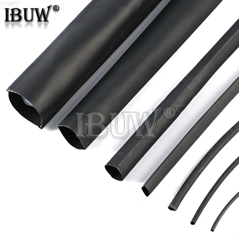 5Meters/LOT Heat shrinkable tube 1mm 1.5mm 2mm 3mm 4mm 5mm 6mm Black Insulation Sleeve ► Photo 1/2