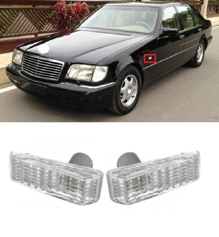 Lofty Richy Side Fender Turn Signal Light Indicato For Mercedes Benz W124 W140 W202 W201 leaf lamp Marker Turn Light Repeater ► Photo 1/4