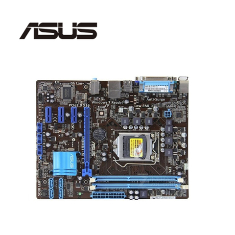 For ASUS P8H61-M LX Computer Motherboard LGA 1155 DDR3 For Intel H61 P8H61 Desktop Mainboard  SATA II PCI-E X16 Used ► Photo 1/1