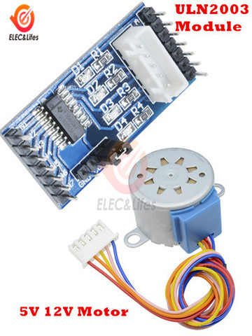 DC 5V 12V 28BYJ-48 4 Phase DC Gear Stepper Motor for Arduino + ULN2003 Module Stepper Motor Drive Driver Board Module ► Photo 1/6