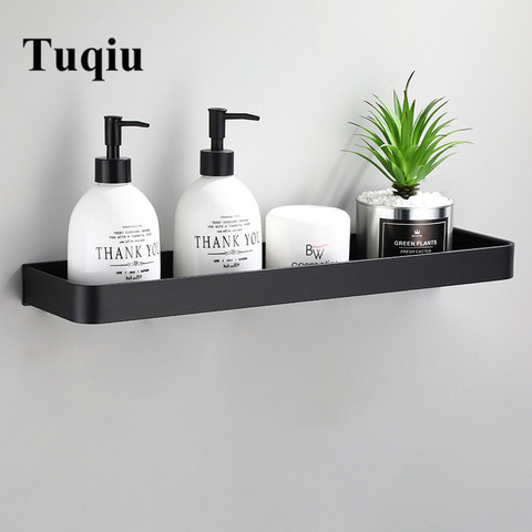 Bathroom Shelf Bath Shower Shelf Aluminum Black Bathroom Corner shelf Wall Mounted Black Aluminum Kitchen Storage holder ► Photo 1/6