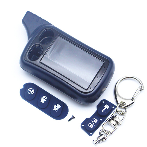 Russian version TZ7010 Case Keychain for Tomahawk TZ9010 TZ9020 TZ9030 TZ-7010 lcd Two way car alarm remote controller ► Photo 1/1