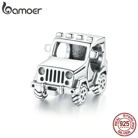 bamoer Original Authentic 925 Sterling Silver Off-road Vehicle Beads Charm for Women Brand Bracelet & Bangle DIY Jewelry BSC382 ► Photo 1/6