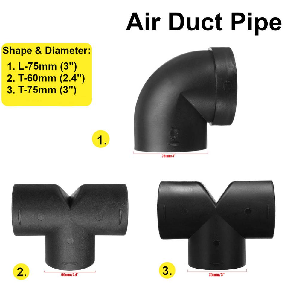 Cheap 60mm Pipe For Diesel Heater Ducting T Piece+ Warm Air Outlet Vent + Hose Clip Kit