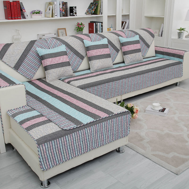 Gray Plaid Sofa Cover Couch, Ikea Sofa Covers India