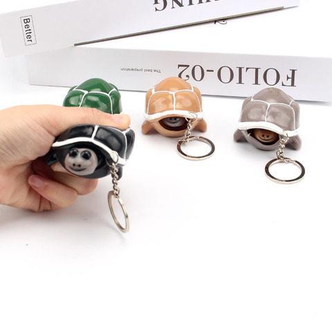 Creative Decompression Artifact Relaxation Vent Toy Squeeze Turtle Key Chain Dou Yin Celebrity Inspired Xinqite Toy ► Photo 1/5