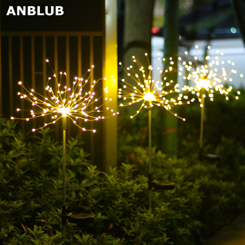 1pcs Outdoor LED Solar Fireworks Lights 90/150 LEDs Waterproof String Fairy Light For Home Garden Street Christmas Decoration ► Photo 1/6