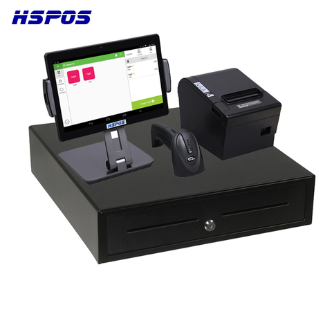 Newest 10 Inch POS Cash Register POS System with Printer,Scanner and Cash Drawer HS-ST01D ► Photo 1/6