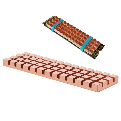 Pure Copper Heatsink Cooler Heat Sink Thermal Conductive Adhesive for M.2 NGFF 2280 PCI-E NVME SSD 70x20MM Thickness 1.5/2/3/4MM ► Photo 1/6