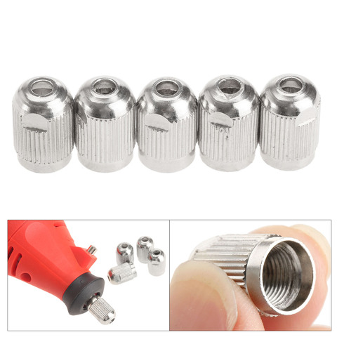 5Pcs M8*0.75 Flexible Electric Mill Shaft Screw Cap Nut Collet For  Grinder Shaft Dremel Rotary Tools ► Photo 1/6