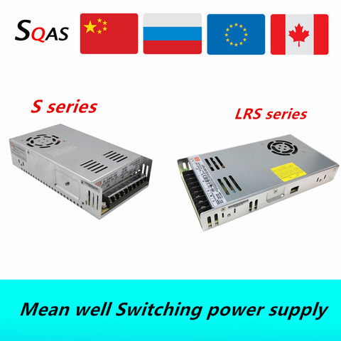 EU warehouse Mean well Switching power supply S-350W/400W/500W/600W LRS-350W input 100-240v output 24v 36v 48v 60v for CNC ► Photo 1/6