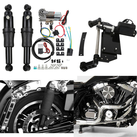 Motorcycle Rear Air Ride Suspension Kit Air Tank For Harley Touring Road King Bagger Electra Street Tour Glide 94-20 2009-2016 ► Photo 1/6
