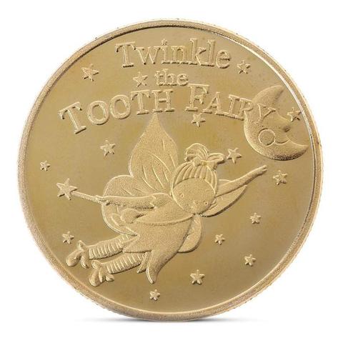 Tooth Fairy Gold Plated Commemorative Coin Creative Kids Tooth Change Gifts Physical Metal Coin Crypto Commemorative Coin ► Photo 1/6