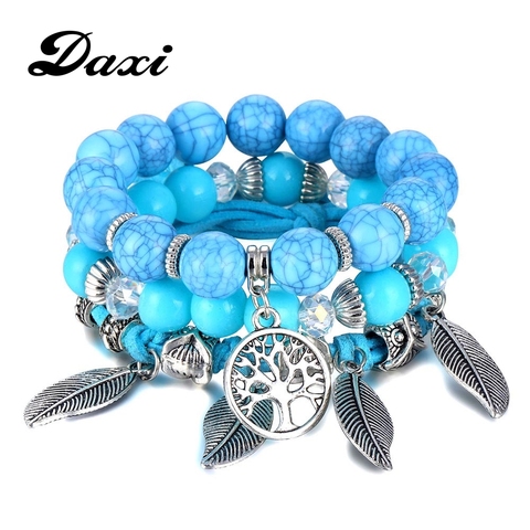 DAXI Boho Beads Bracelet Charm Beaded Braclets Bracelets For Women Jewelry Chakra Bead Braclet Set Women Bracelets With Charms ► Photo 1/6