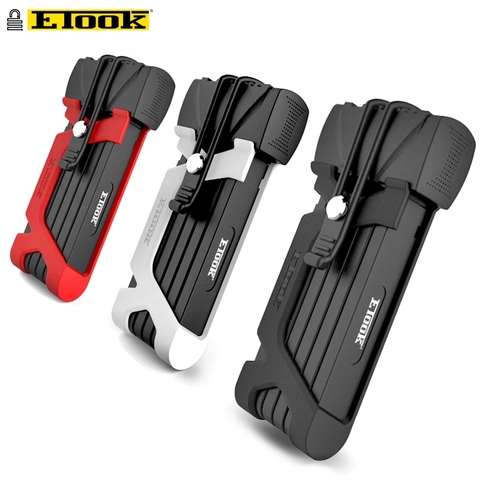 Etook Folding lock Mountain Bike Bicycle E-bike Lock Motorcycle Lock Bicycle Accessories Anti-shear of 12 ton Hydraulic Cutter ► Photo 1/6