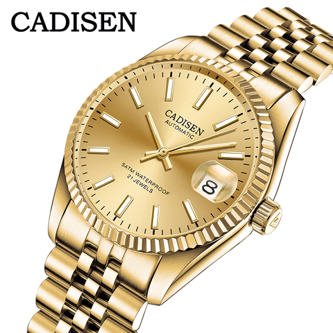 CADISEN New Men Mechanical Watch Top Brand Luxury Automatic Watch Business Waterproof Gold Wrist watch Mens relogio masculino ► Photo 1/6