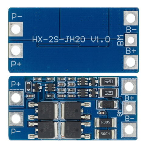 1PCS 2S 10A 7.4V 18650 lithium battery protection board 8.4V balanced function/overcharged protection ► Photo 1/6