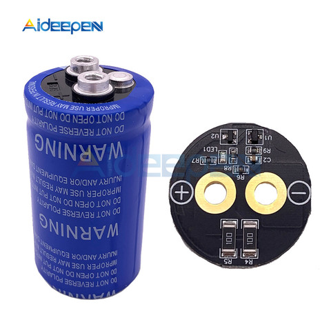 Super Farad Capacitor 2.7V 360F 35*67mm High Frequency Low Screw Feet Super Capacitor with Protection Board for Car ► Photo 1/6