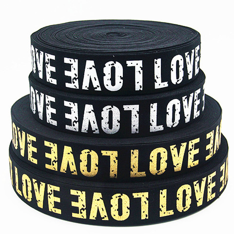 Rubber Bands 3cm 4cm White Love Underwear Elastic Bands 30mm 40mm Clothing Bags Trousers Webbing Straps DIY Sewing Accessories ► Photo 1/6