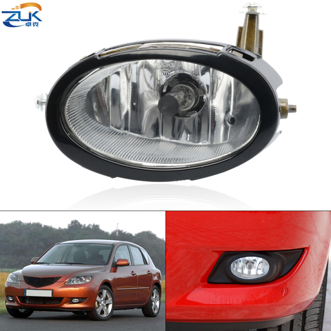 ZUK Front Bumper Fog Light Fog Lamp With Bulb Trim Cover For Mazda 3 Axela M3 2003-2010 1.6L Anti-Fog Light Foglamp ► Photo 1/6