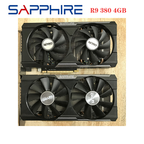 SAPPHIRE R9 380 4GB Graphics Cards  GPU For AMD Radeon R9380 4GB Video Cards  Desktop PC Computer GDDR5 256Bit Used ► Photo 1/6