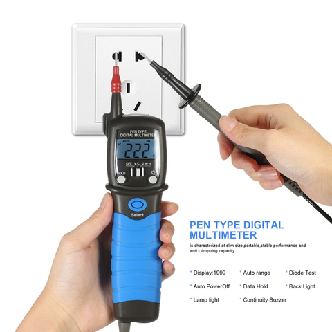 BT-38B,BTMETER Digital Pen Multimeter AC DC 600V Voltmeter,Backlight LCD Display,DC/AC Voltmeter Voltage Meter,Continuity Tester ► Photo 1/6